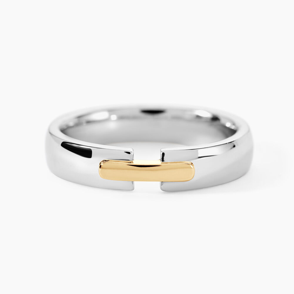 Alliance Marton Ruban Plat Or Bicolore - Alliances duo Unisex | Marc Orian