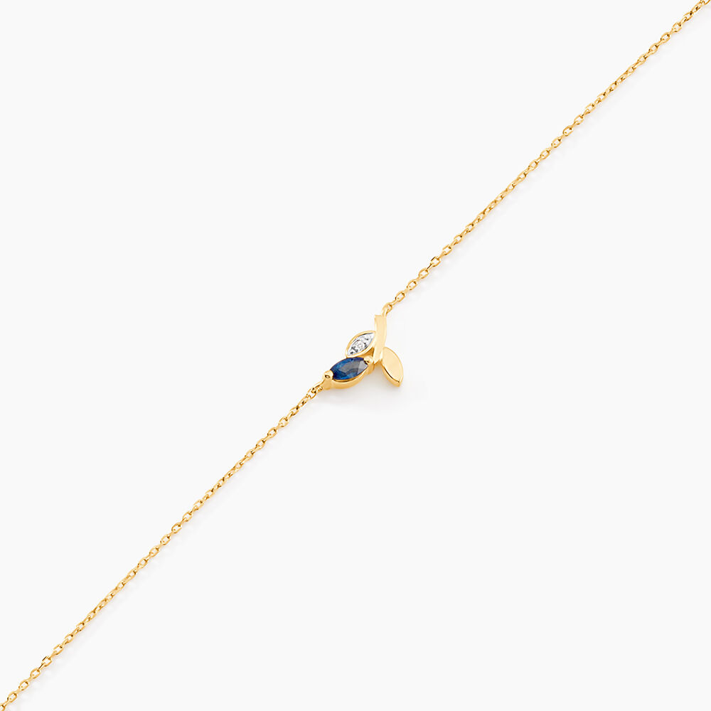 Bracelet Bendt Or Jaune Saphir Diamant - Bracelets cha&icirc;nes Femme | Marc Orian