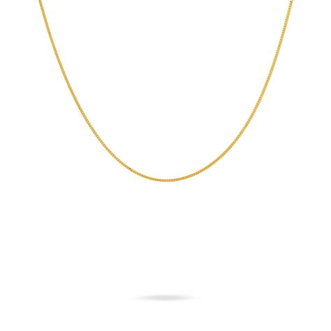 Cha&icirc;ne Ixia Maille Gourmette Diamantee Or Jaune - Chaines Femme | Marc Orian