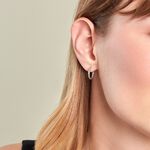 Cr&eacute;oles Djulia Argent Blanc - Cr&eacute;oles Femme | Marc Orian