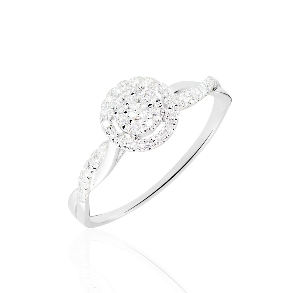 Bague Or Blanc Vesunna Diamants - Bagues pierres précieuses Femme | Marc Orian