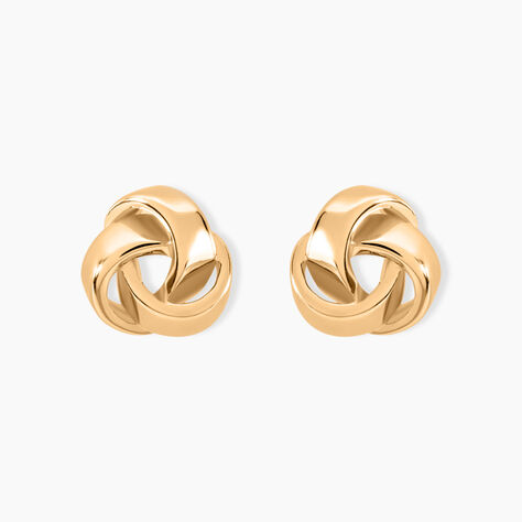 Boucles D'oreilles Puces Marcelina Plaqu&eacute; Or Jaune - Puces Femme | Marc Orian