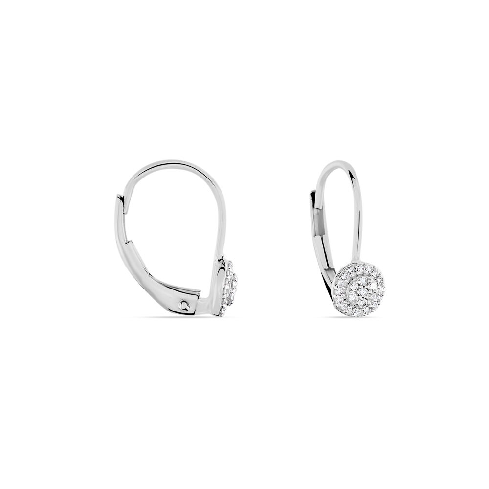 Boucles D'oreilles Pendantes Ursilla Or Blanc Diamants -  Femme | Marc Orian