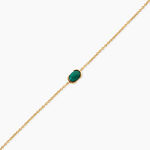 Bracelet Nymphe Argent Dor&eacute; A L'Or 750/1000 Malachite - Bracelets cha&icirc;nes Femme | Marc Orian