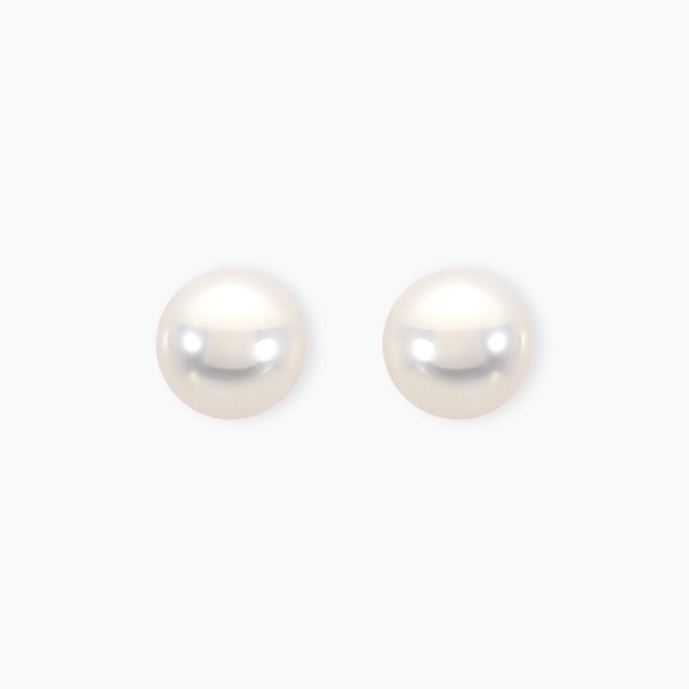 Boucles D'oreilles Puces Akoya Or Jaune Perle De Culture D'akoya - Boucles d'oreilles mariage Femme | Marc Orian
