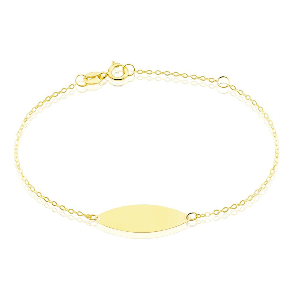 Bracelet Identité Gaspardine Maille Forçat Or Jaune - Gourmettes Enfant | Marc Orian