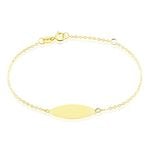Bracelet Identit&eacute; Gaspardine Maille For&ccedil;at Or Jaune - Gourmettes Enfant | Marc Orian