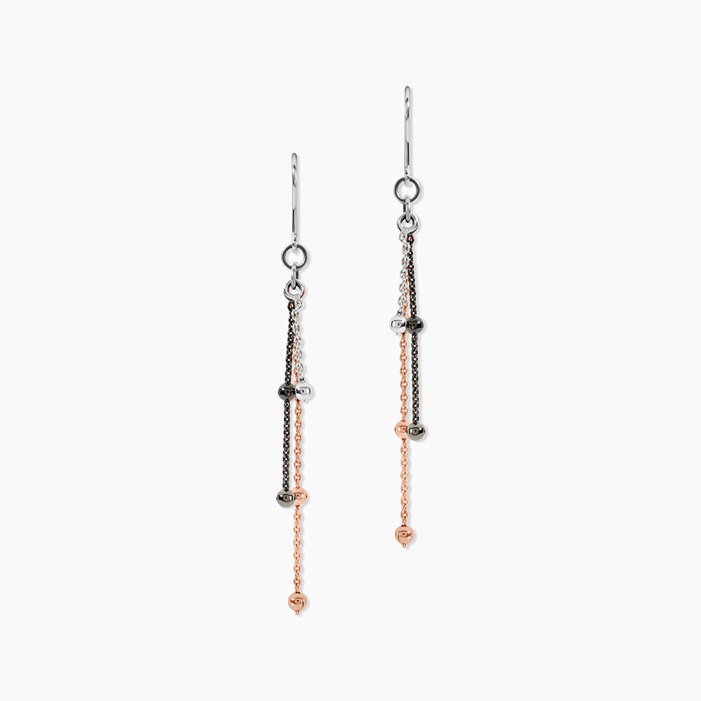 Boucles D'oreilles Pendantes Anfel Argent Tricolore - Pendantes Femme | Marc Orian