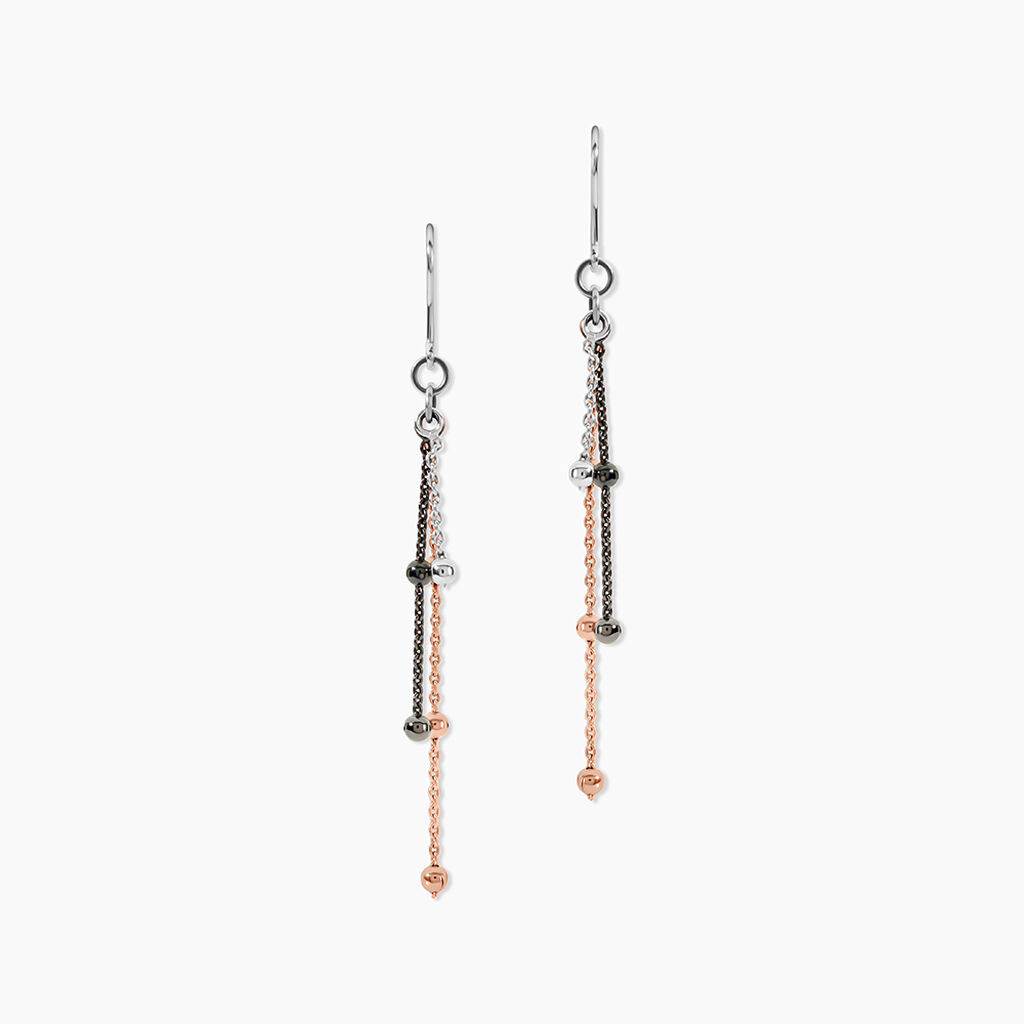 Boucles D'oreilles Pendantes Anfel Argent Tricolore - Pendantes Femme | Marc Orian