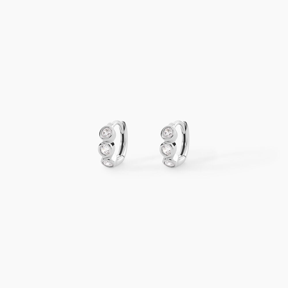 Cr&eacute;oles Kaiko Argent Blanc Oxyde De Zirconium - Cr&eacute;oles Femme | Marc Orian