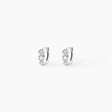 Cr&eacute;oles Kaiko Argent Blanc Oxyde De Zirconium - Cr&eacute;oles Femme | Marc Orian