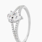 Bague Or Blanc Marinda Oxyde De Zirconium - Solitaires Femme | Marc Orian