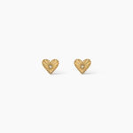 Boucles D'Oreilles Puces Pearl Argent Dor&eacute; A L'Or 750/1000 Oxyde De Zirconium - Puces Femme | Marc Orian