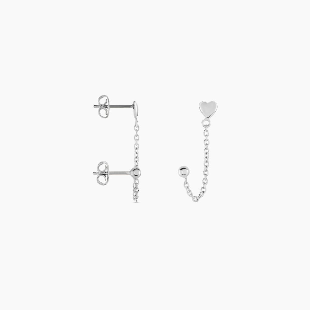 Boucles D'oreilles Pendantes Honor Argent Blanc - Pendantes Femme | Marc Orian