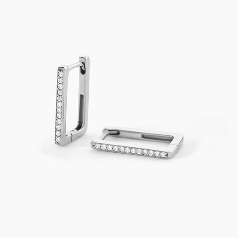 Cr&eacute;oles Keiko Argent Blanc Oxyde De Zirconium - Cr&eacute;oles Femme | Marc Orian