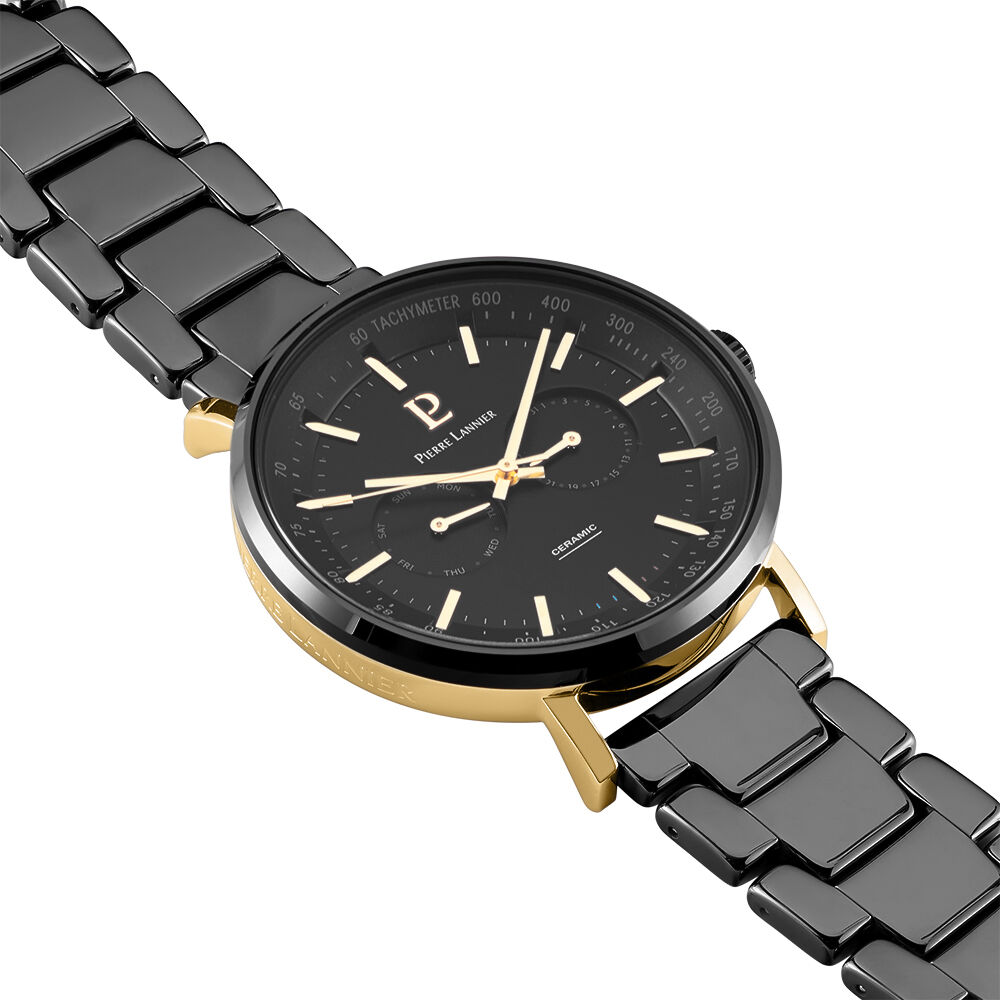 Montre Pierre Lannier Ceramic Noir - Montres classiques Homme | Marc Orian
