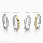 Alliance Len Demi Jonc Classique Or Bicolore - Alliances duo Unisex | Marc Orian