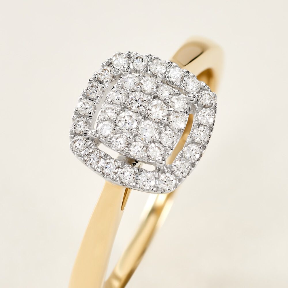Bague Naveen Ld Or Jaune Diamant Synth&eacute;tique - Parures de mariage Femme | Marc Orian