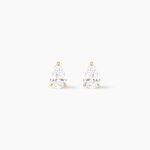 Boucles D'oreilles Puces Tierra Or Jaune Oxyde De Zirconium - Puces Femme | Marc Orian