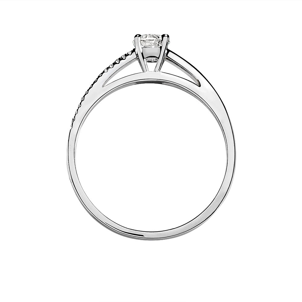 Bague Solitaire Alexandra Or Blanc Diamant - Solitaires Femme | Marc Orian