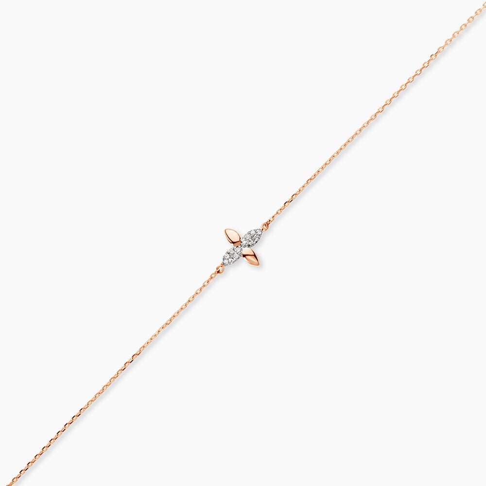 Bracelet Or Rose Ginila Diamants - Bracelets cha&icirc;nes Femme | Marc Orian