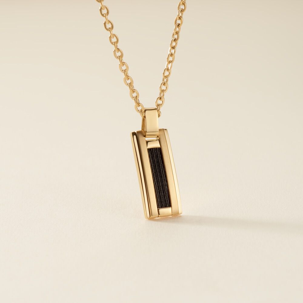 Collier Phebus Him Acier Jaune - Colliers fantaisie Homme | Marc Orian