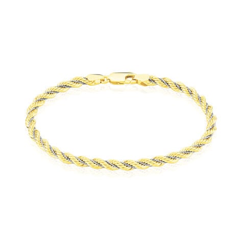 Bracelet Jerryenne Maille Corde Et Venitienne Or Bicolore - Bracelets mailles Femme | Marc Orian