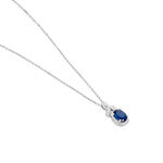 Collier Cloee Or Blanc Saphir Et Diamant - Colliers avec pierres Femme | Marc Orian