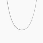 Cha&icirc;ne Imad Maille Gourmette Or Blanc - Chaines Famille | Marc Orian