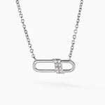 Collier Olimpia Argent Blanc Diamant Synth&eacute;tique - Colliers avec pierres Femme | Marc Orian