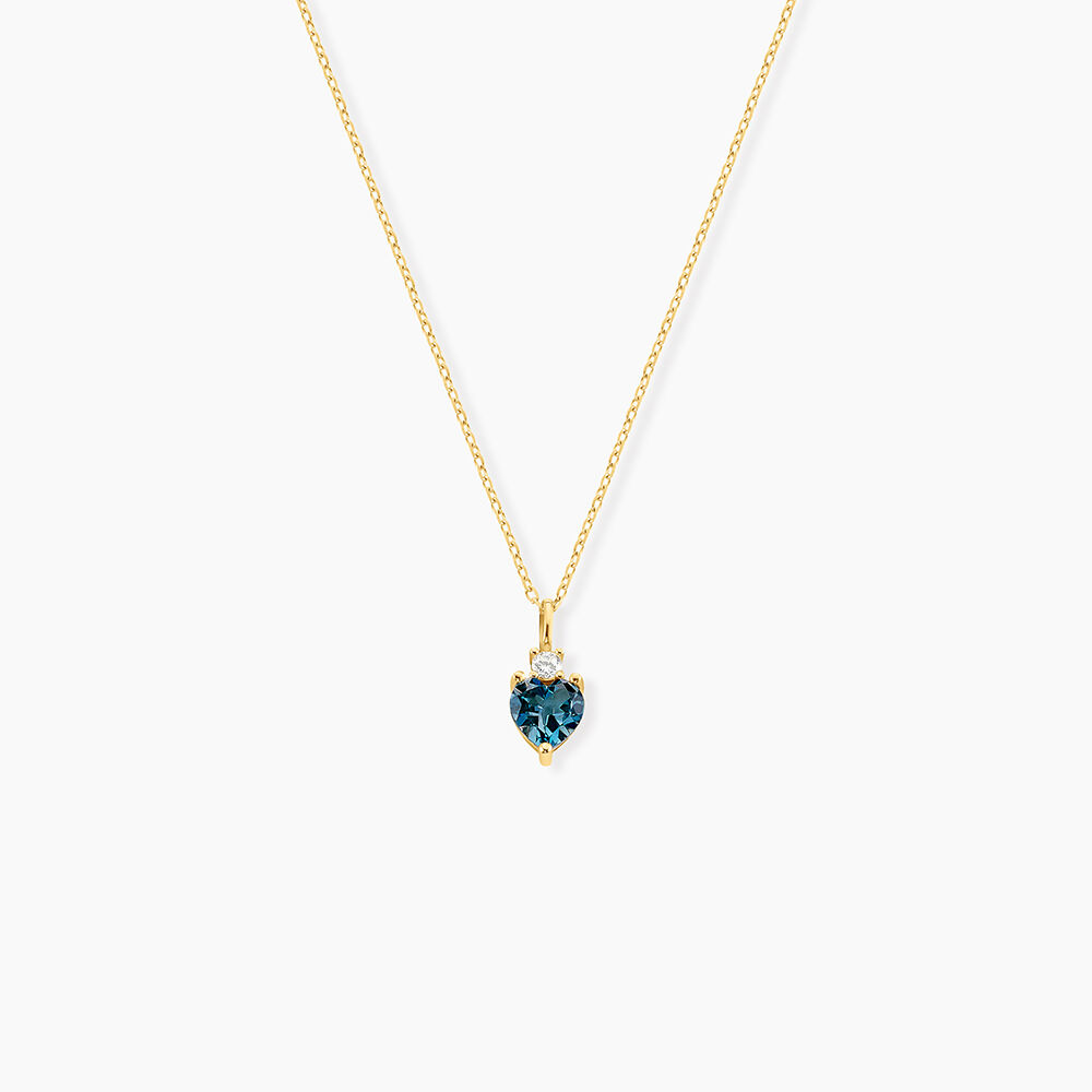 Collier Heart Or Jaune Topaze Oxyde De Zirconium - Colliers avec pierres Femme | Marc Orian