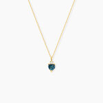 Collier Heart Or Jaune Topaze Oxyde De Zirconium - Colliers avec pierres Femme | Marc Orian