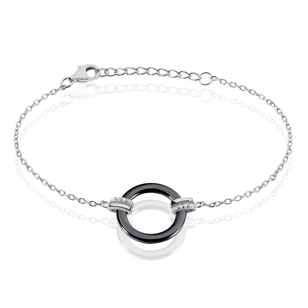 Bracelet Bertillianne Argent Blanc Céramique Et Oxyde De Zirconium - Bracelets chaînes Femme | Marc Orian