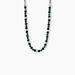 Collier Jourdan Bengale Acier Argenté Malachite Pierre De Lave - Colliers avec pierres Homme | Marc Orian