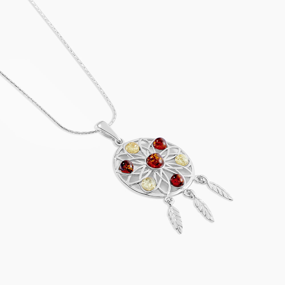 Collier Argent Blanc Lorena Ambre - Colliers avec pierres Femme | Marc Orian