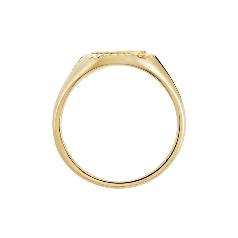 Chevalière Plaqué Or Jaune Louie - Chevalières Homme | Marc Orian