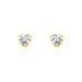 Boucles D'oreilles Puces Daria Coeur Or Jaune Oxyde