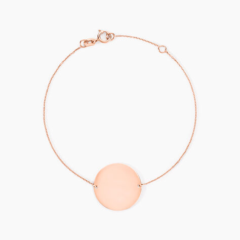 Bracelet Pastille Gravable Or Rose - Bracelets Medailles Femme | Marc Orian