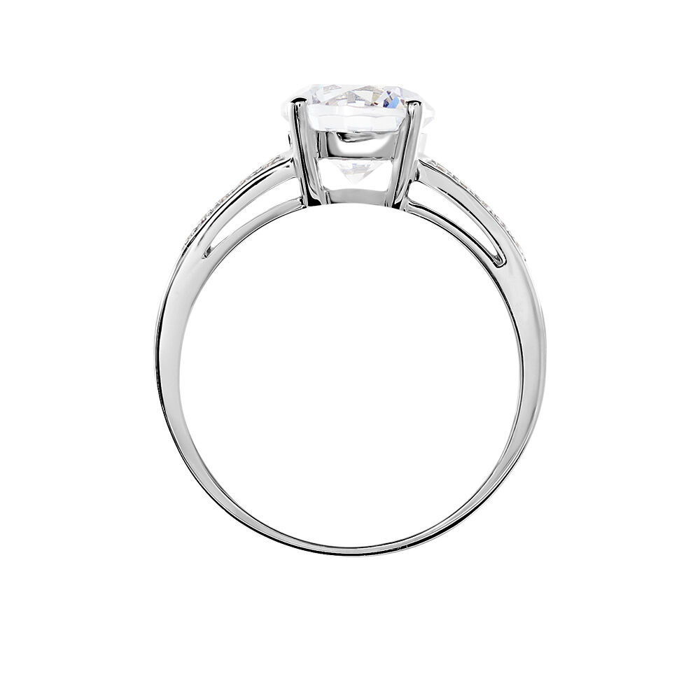 Solitaire Or Blanc Oxyde De Zirconium - Solitaires Femme | Marc Orian