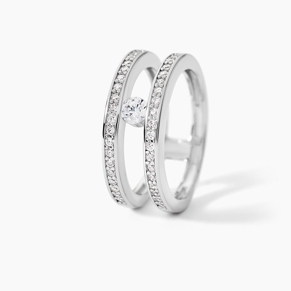 Bague Hermione Argent Blanc Oxyde De Zirconium - Bijoux fantaisie Femme | Marc Orian
