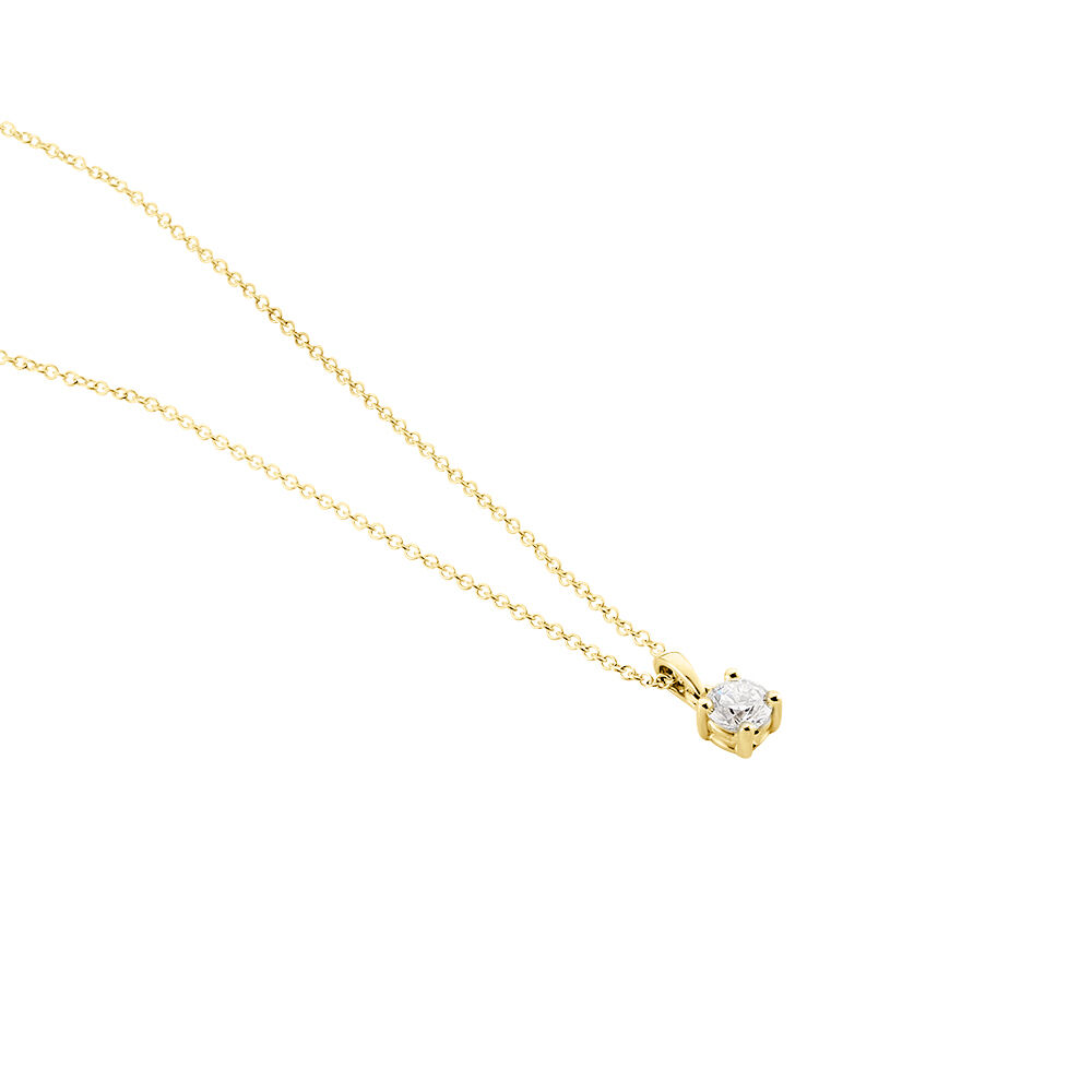 Collier Alexandra Or Jaune Diamant - Colliers solitaires Femme | Marc Orian