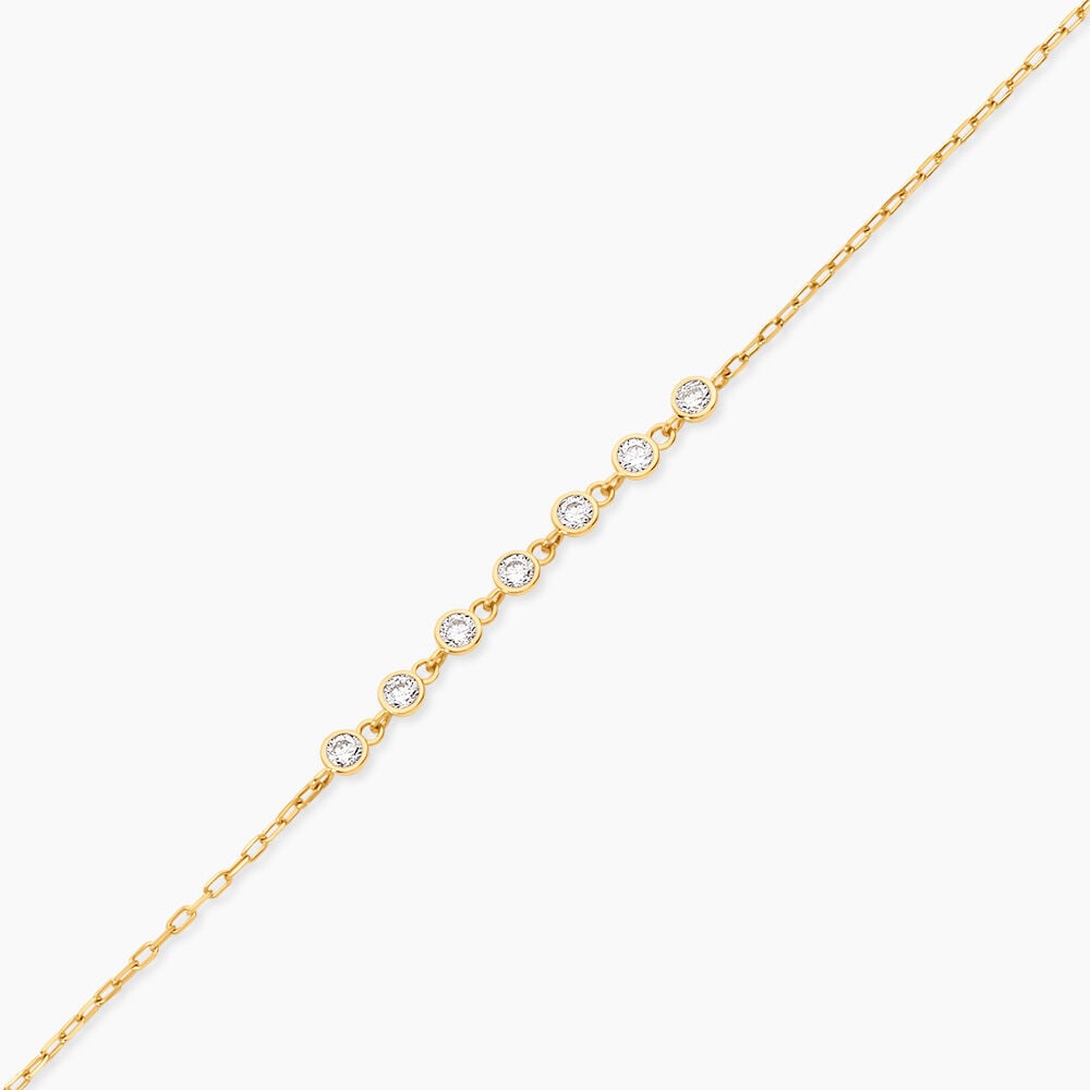 Bracelet Cinthya Argent Dor&eacute; A L'Or 750/1000 Oxyde De Zirconium - Bracelets cha&icirc;nes Femme | Marc Orian