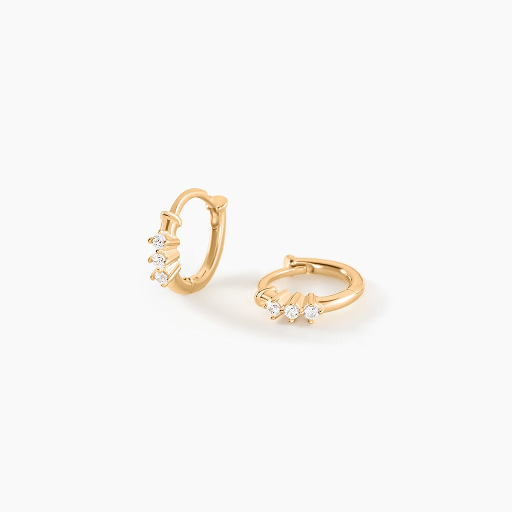 Cr&eacute;oles Mini Plaqu&eacute; Or Jaune Oxyde De Zirconium - Cr&eacute;oles Femme | Marc Orian