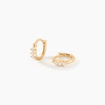 Cr&eacute;oles Mini Plaqu&eacute; Or Jaune Oxyde De Zirconium - Cr&eacute;oles Femme | Marc Orian