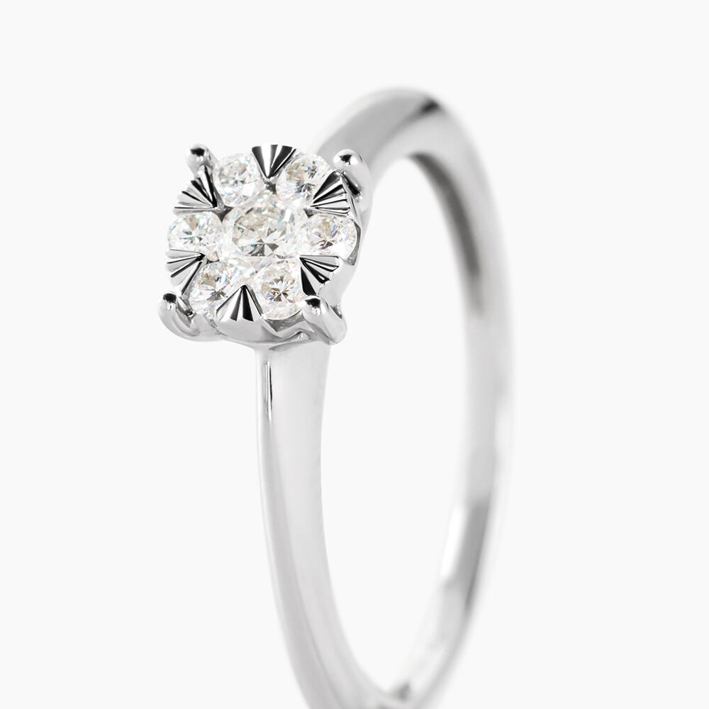 Bague Solitaire Or Blanc Dream Diamants - Parures de mariage Femme | Marc Orian