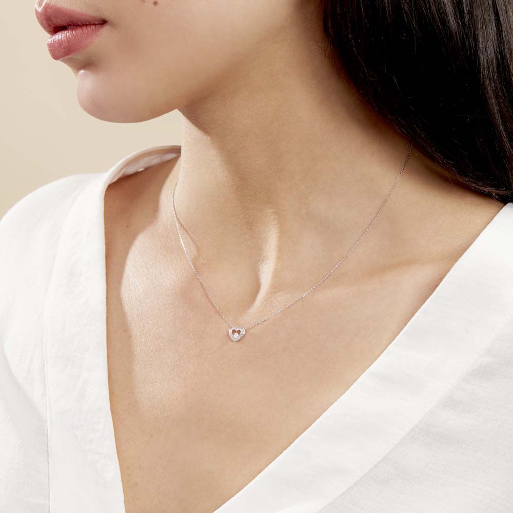 Collier Purete Or Blanc Diamant - Colliers avec pierres Femme | Marc Orian