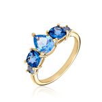 Bague Huffie Plaqu&eacute; Or Jaune Pierre D'imitation - Bijoux fantaisie Femme | Marc Orian