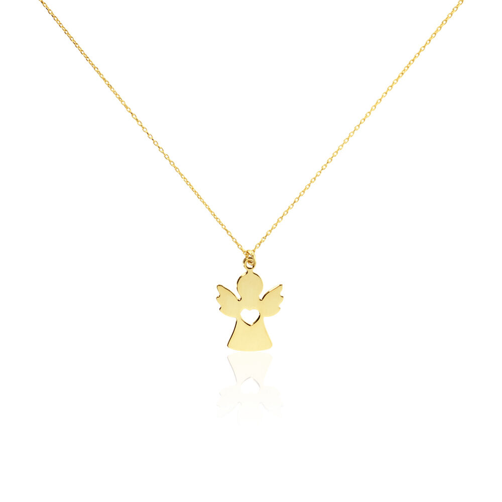 Collier Hallie Ange Et Coeur Or Jaune - Colliers ete Enfant | Marc Orian