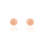 Boucles D'oreilles Puces Fidelia Boule Sablee Or Rose - Puces Femme | Marc Orian