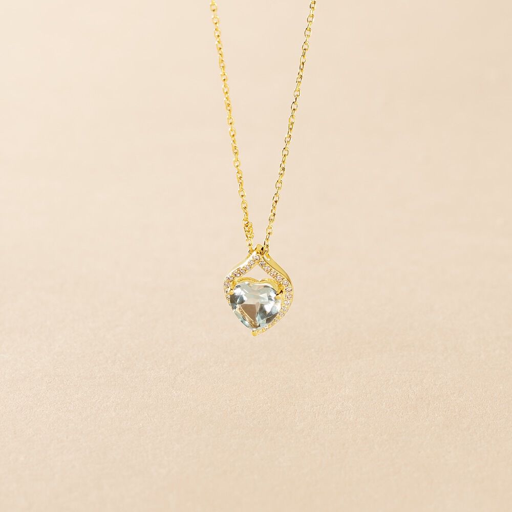 Collier Rosaline Or Jaune Topaze Et Oxyde De Zirconium - Colliers avec pierres Femme | Marc Orian